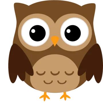 a brown owl with big eyes
