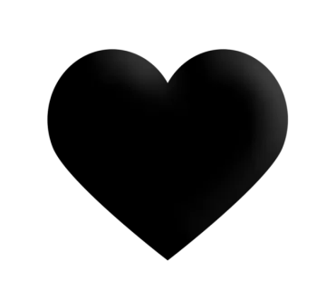 a black heart on a white background