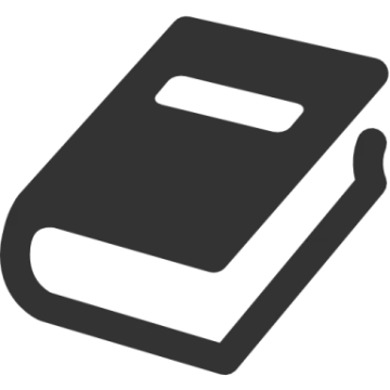 a black and white book icon