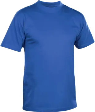 a royal blue t - shirt on a white background