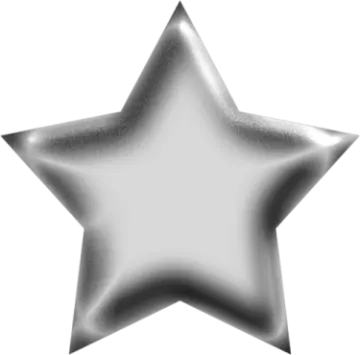 a silver star on a white background