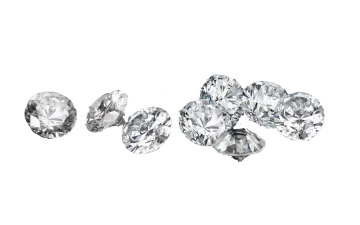 three diamonds on a white background
