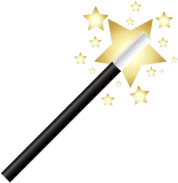 a wand with stars on it