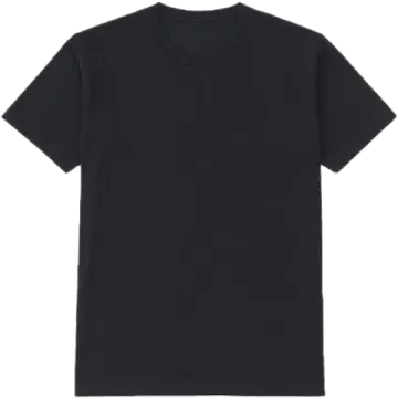 a black t - shirt on a white background