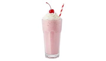 a glass filled with milk and topped with whipped