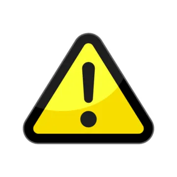 a yellow and black warning sign