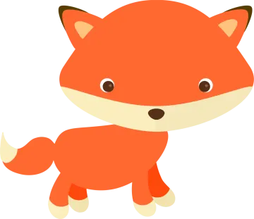 a red fox with brown eyes