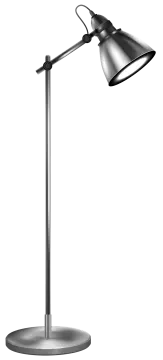a black desk lamp on a white background