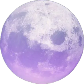 a purple moon with a white background
