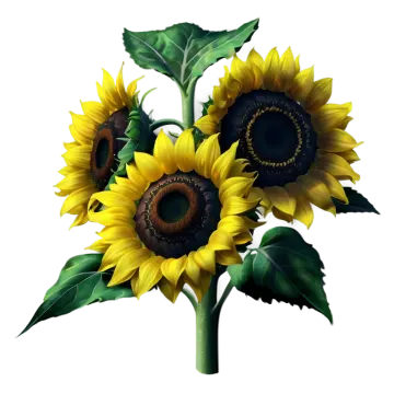 a bunch of sunflowers
