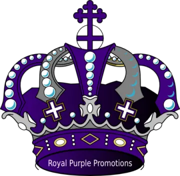 a purple crown with a cross on it
