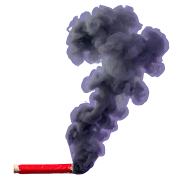 black smoke on a white background