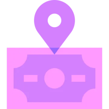 a map with a pin on it