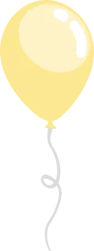 a yellow balloon on a white background