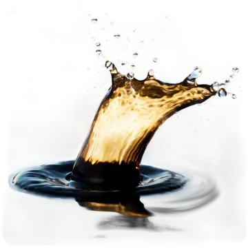 a splash of water on a white surface