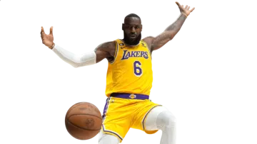 a man in a yellow jersey holding a basketball ball