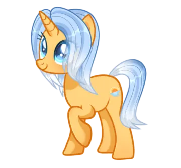 a little pony with blue hair
