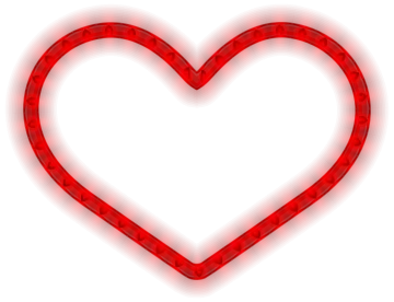 a red heart on a white background