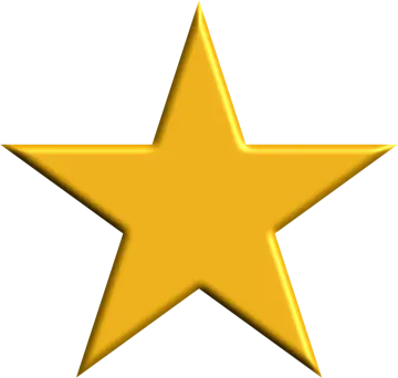 a gold star on a white background