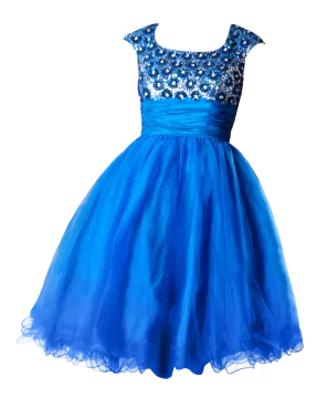 a blue dress on a white background