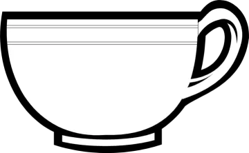 a black and white coffee cup