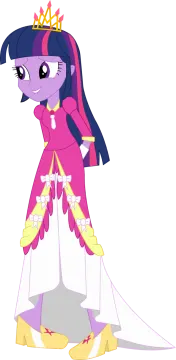 a pinkie with a crown on her head