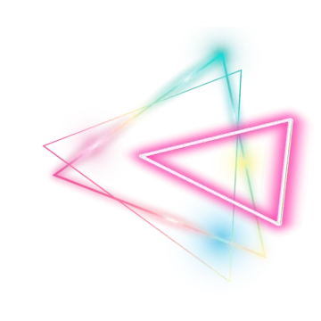 a white background with pink and blue triangles