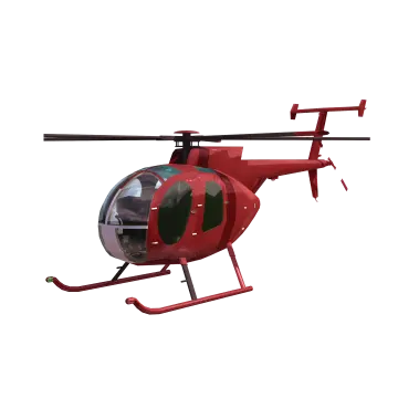 a red helicopter on a white background