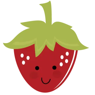 a red strawberry with a green leaf on top
