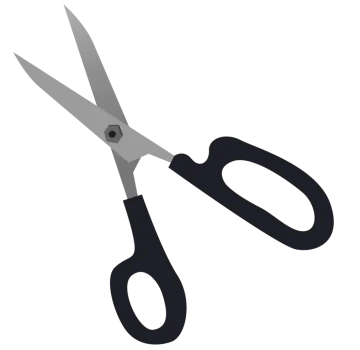 a pair of scissors on a white background