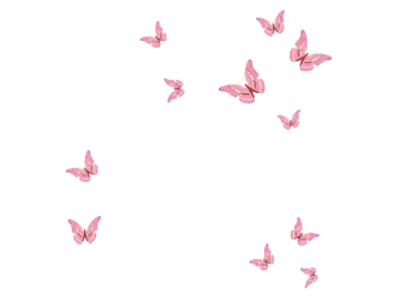 a group of pink butterflies flying in the air