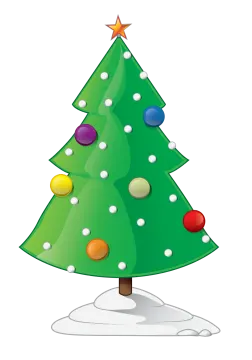 a christmas tree with ornaments on it