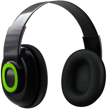 a pair of headphones on a white background
