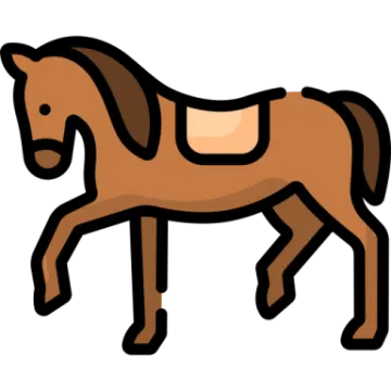 a brown horse on a white background