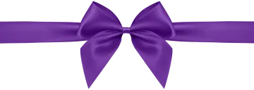 a purple ribbon on a white background