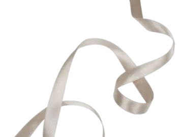 a silver ribbon with a white background
