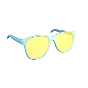 a pair of sunglasses with yellow lenses