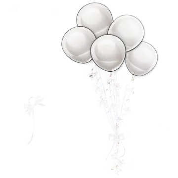 a bunch of white balloons on a white background