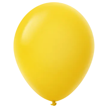 a yellow balloon on a white background