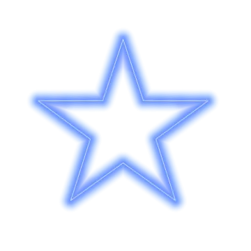 a blue star on a white background