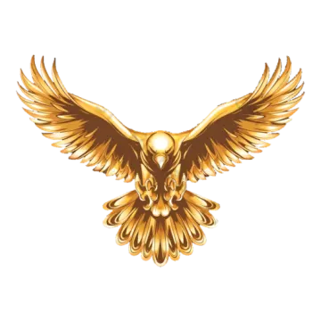 a golden eagle with its wings spread