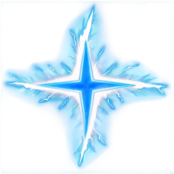 a blue and white star on a white background