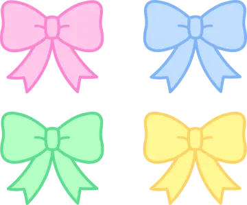 a set of four bows