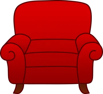 a red chair clipart