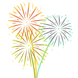 colorful fireworks clipart png