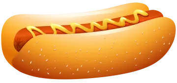 a hot dog on a white background