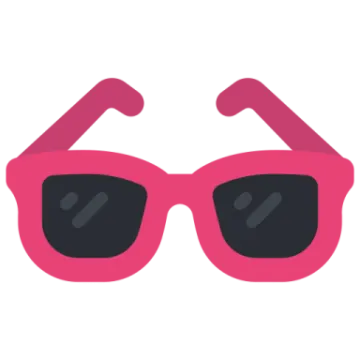 a pair of pink sunglasses