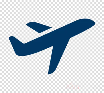 an airplane icon on a transparent background
