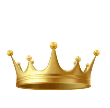 a golden crown on a white background