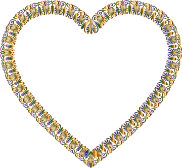 a heart made out of flowers and leaves